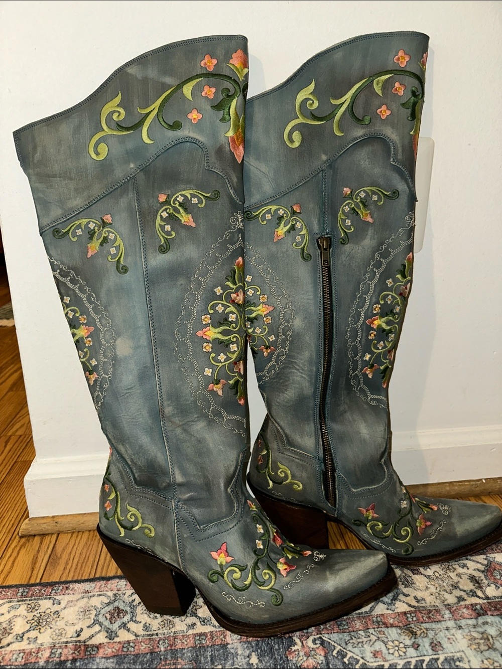 Dan Post Flower Child Leather Boot - Turquoise Sz 10M (NEW Floor Model) - Picture 4 of 12
